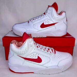 Nike Air Flight Lite Mid 'White University Red' Men's Sneakers DJ2518-101 NEW